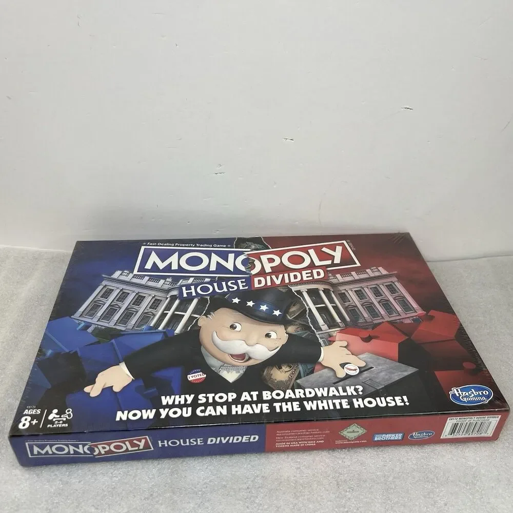 SEALED Monopoly House Divided Board Game New Sealed Political Red & Blue 2019